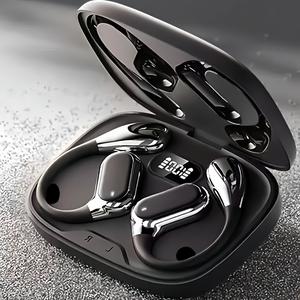 ワイヤレスイヤホン、オープンイヤーデザイン、充電ケース付き、ノイズキャンセリング機能、タッチコントロール対応、ゲーム・スポーツ用ヘッドホン