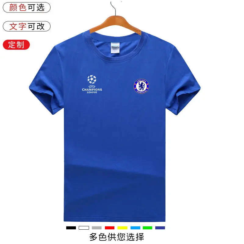 Chelsea Champions League Uniform Short Sleeve T-Shirt Men Women Kant Football Fan Jersey Chelsea Sportswear Half Sleeve