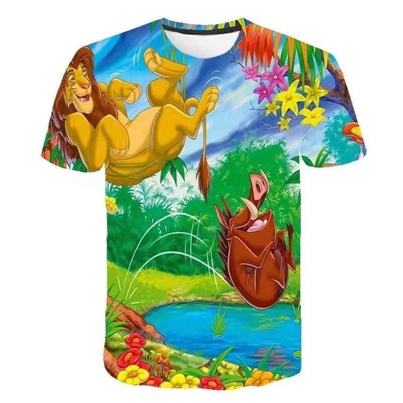 Áo Thun In Hình Hoạt Hình Simba Vua Sư Tử, Disney, Thời Trang, Dành Cho Trẻ Em, Phong Cách Thường Ngày, Rực Rỡ, ngắn Tay, Thích Hợp Cho Bé Trai Và Bé Gái 5