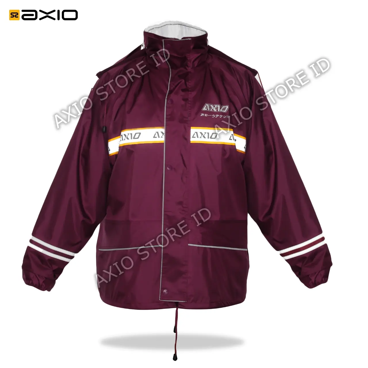 Jas Hujan Axio Jumbo Merah Maroon Original Waterproof