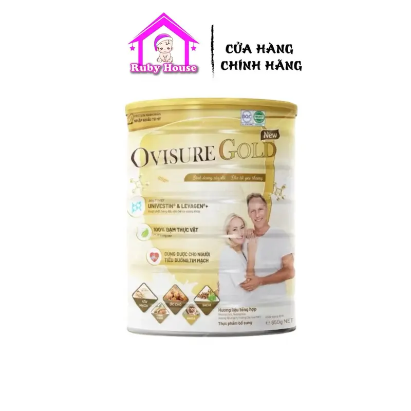 Sữa hạt Ovisure Gold lon 650g BẢN MỚI hỗ trợ xương khớp chắc khoẻ