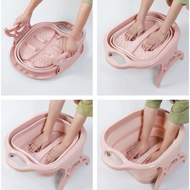 SG Foldable Foot Basin Foot Spa Massage Basin Folding Basin Healthy Foot Relaxing Leg n Foot HOMELY Bath Plastic 6