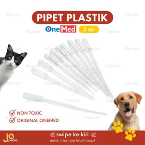PIPET PLASTIK ONEMED 3ml Pipet Kucing Anjing Kelinci Minum Susu Obat Pipet Ikan Kutu Air 3 ml