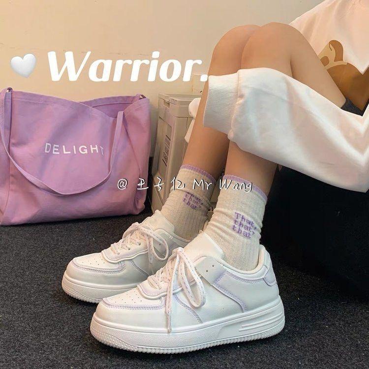 Product Introduction of White Shoes for Women Spring and Autumn New Korean Style Student Soft Bottom Skateboard Shoes Niche Casual Versatile Breathable Ins Fashion Shoes 12