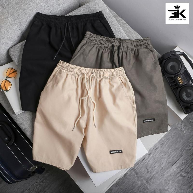 Quần Short Nam kaki, quần đùi đen Unisex 3kmen Menswear Quần Lửng