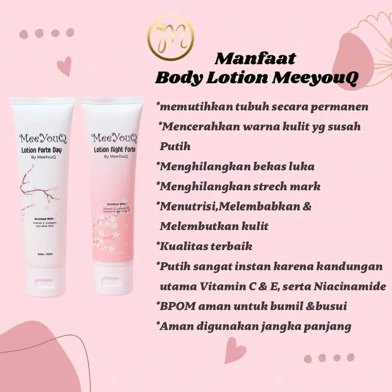 DAPAT 4 BOTOL - LOTION FORTE MEEYOUQ DAY & NIGHT - LOTION PEMUTIH perawatan tangan vitamin  mencerahkan  memutihkan  kering  hand 1