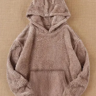 Fluffy sweater hoodie best sale