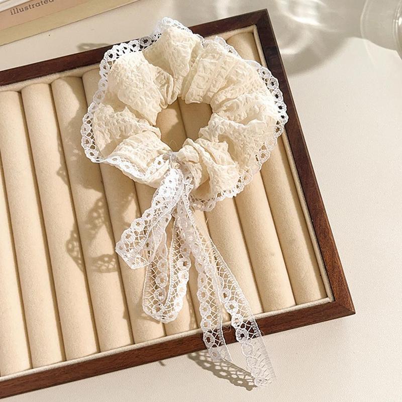 Product Introduction of Scrunchie Ruy Băng Nổi, Thiết Kế Nơ Ren, Dây Buộc Tóc, Nút Thắt Nơ Ruột Hàn Quốc, C0X9 33