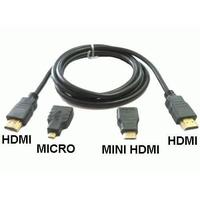Gambar Kabel HDMI 3 in 1 M-TECH Hdmi to Hdmi, Mini & Mikro Gold Accessories - HDMI 3in1 dari Reformasi Computer Kota Administrasi Jakarta Barat 4 Tokopedia