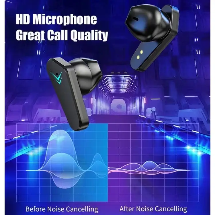 【COD】Jovitech Headset Bluetooth Gaming TWS T23 (X15) Bluetooth V5.0 LED Smart Display earphone handphone 5