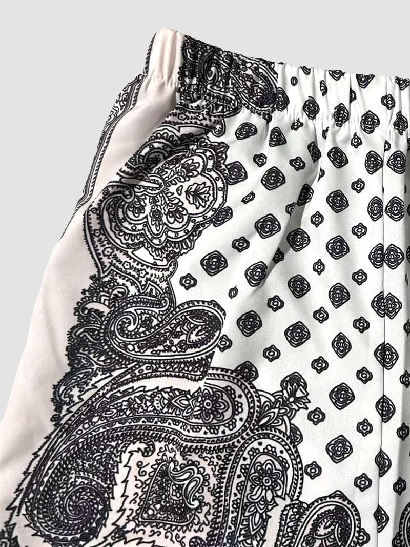 Product Introduction of Women's Ethnic Pattern 2 Piece Set, Boho Casual Set for Beach Vacation Holiday, Ladies Clothes for All Seasons 7