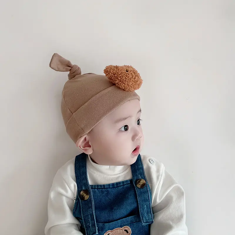 Set Nón Tất Củ Tỏi Gấu Đáng Yêu Cho Bé Trai Bé Gái Phong cách Hàn Quốc 7