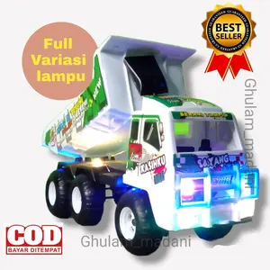 Mainan Anak Mobil Mobilan Truk Oleng Plastik Lampu Led free Baterai Toys