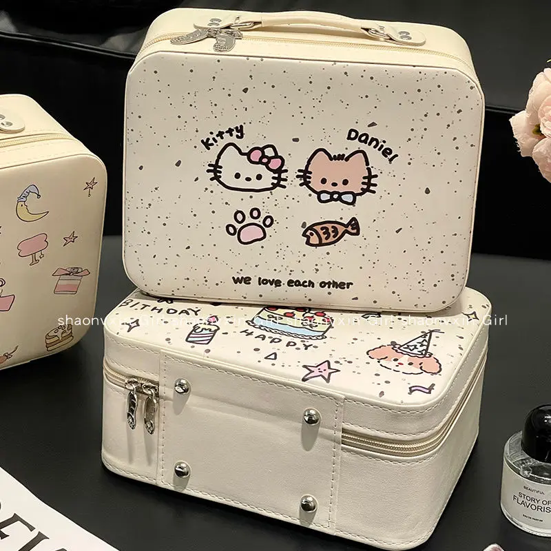 Túi trang điểm Hello Kitty, có gương, Hộp đựng đồ trang điểm dễ thương, Vali nghệ sĩ trang điểm chuyên nghiệp, Hộp đựng đồ du lịch, Hộp đựng đồ, 45k mục yêu thích, Có sẵn cho năm 2025