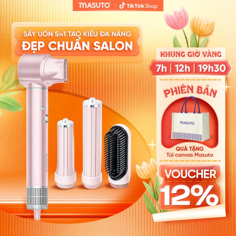 Máy Sấy Tóc Tạo Kiểu 5in1 Masuto AirStyler - BESTSELLER HB - Công Nghệ Ion Âm Bảo Vệ Tóc, Giảm Hư Tổn Tóc, Bảo Hành 24 Tháng #maysaytoc #maysay #maysaytocmasuto #may5in1masuto #maysayuon5in1masuto