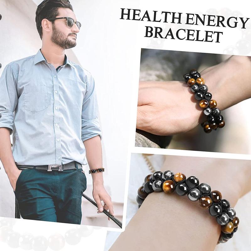 Product Introduction of 12 Constellations Yellow Tiger Eye Stone Black Fashion Bracelet Adjustable Elastic Rope Beaded Bracelet Jewelry Gift for Men Women #466330 33