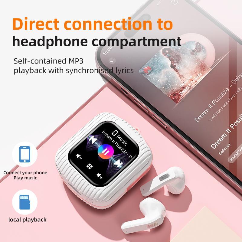 Product Introduction of Wireless Earphone, 1 Count In-ear Design Noise Cancelling Headphone with Charging Case, Bluetooth-compatible Earbuds for Sports & Gaming, Audio 4