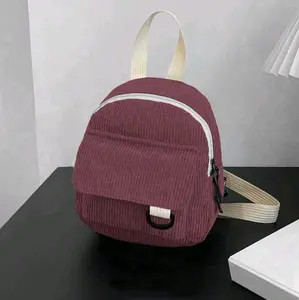 Tas ransel mini Polos tas ransel corduroy Dewasa Backpack