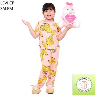 Kiminori LEVI.CP Setelan Baju Anak Lengan Pendek Celana Panjang Fashion 1