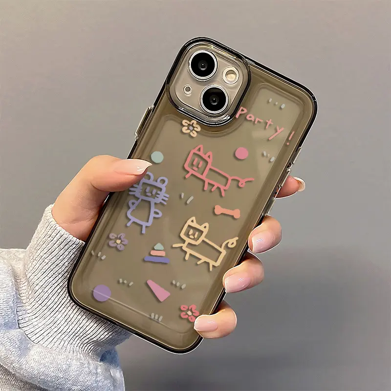 Ốp Lưng IPhone Cao Cấp, Chủ Đề Mèo Và Chuột Anime Hoạt Hình, Tương Thích Với IP16, 13, 12, 11, 14, 15Pro Max, XR, X, XS MAX, 15Plus, 7 / 8 Plus, Se2020, Chất Liệu Silicon Trong Suốt 8