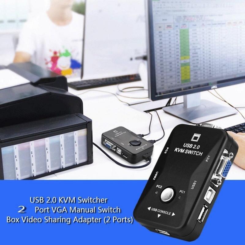 Chia sẻ phím chuột 2 trong 1 ra Công tắc KVM VGA 2 cổng Bộ chuyển đổi VGA Bộ…