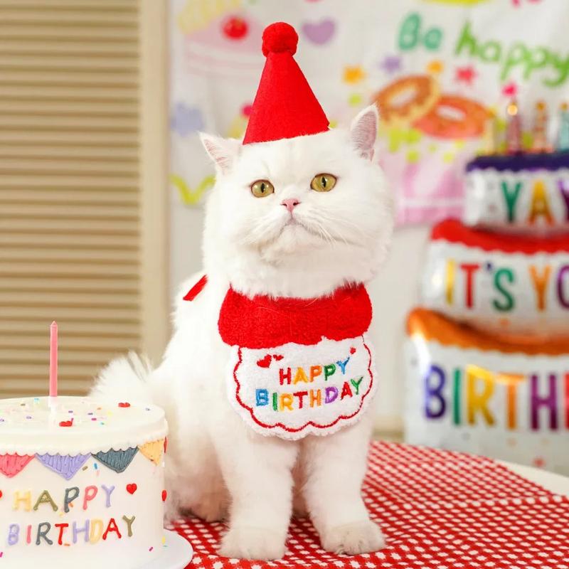Product Introduction of Cute Dog Birthday Outfits Puppy Birthday Hat Cat Dog Birthday Bandana Boy Girl Pet Party Accessories for Small and Medium Dogs 4