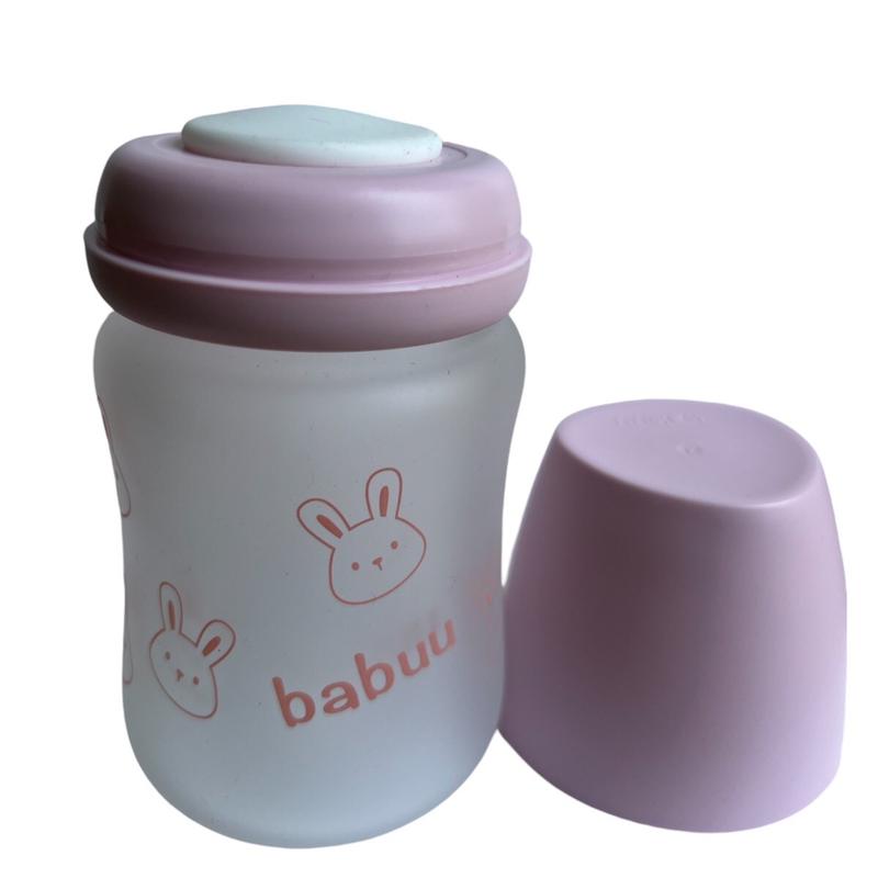 Bình trữ sữa Babu thuỷ tinh bọc silicon cổ rộng 160-240ml bình sữa bình hộp trữ bình đựng bình sữa