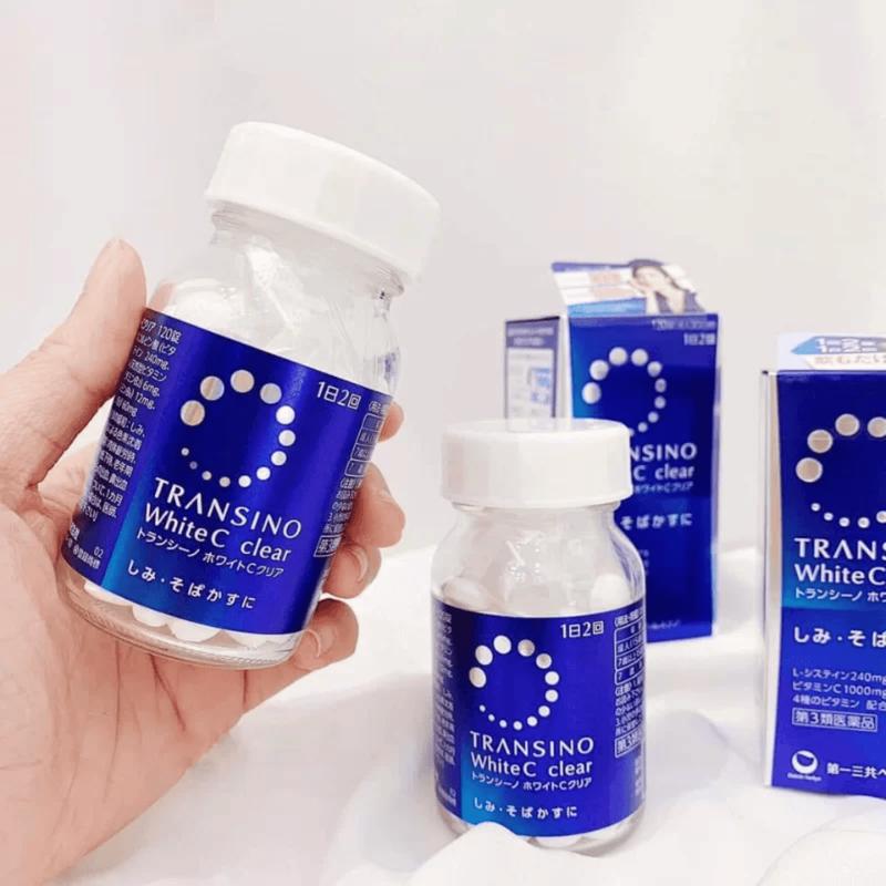 [TRANSINO] Hộp Xanh - Viên Uống Giúp Trắng Da 120 Viên Nhật Bản 2