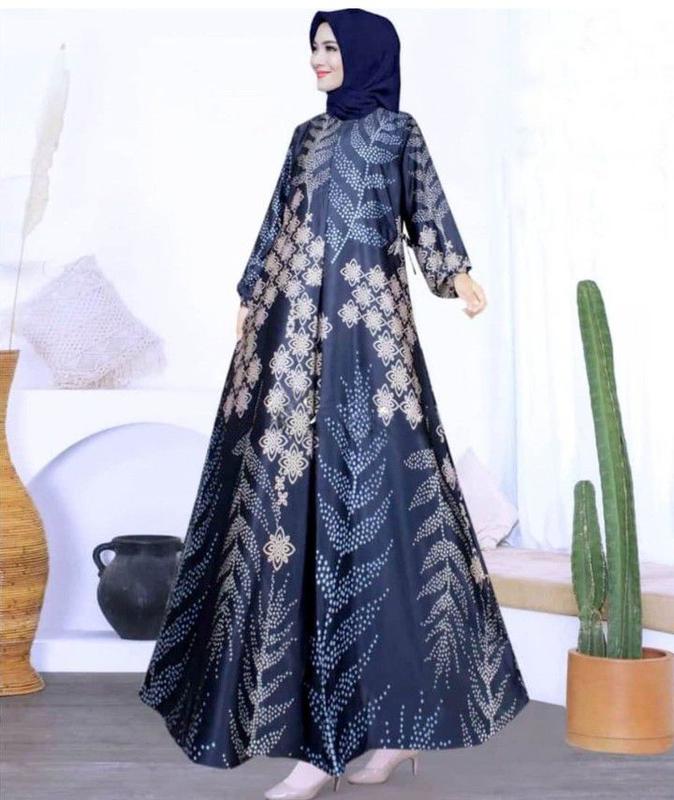 Gamis Kiana Silk / Gamis Silky lengan Karet / Baju Muslim Wanita 2