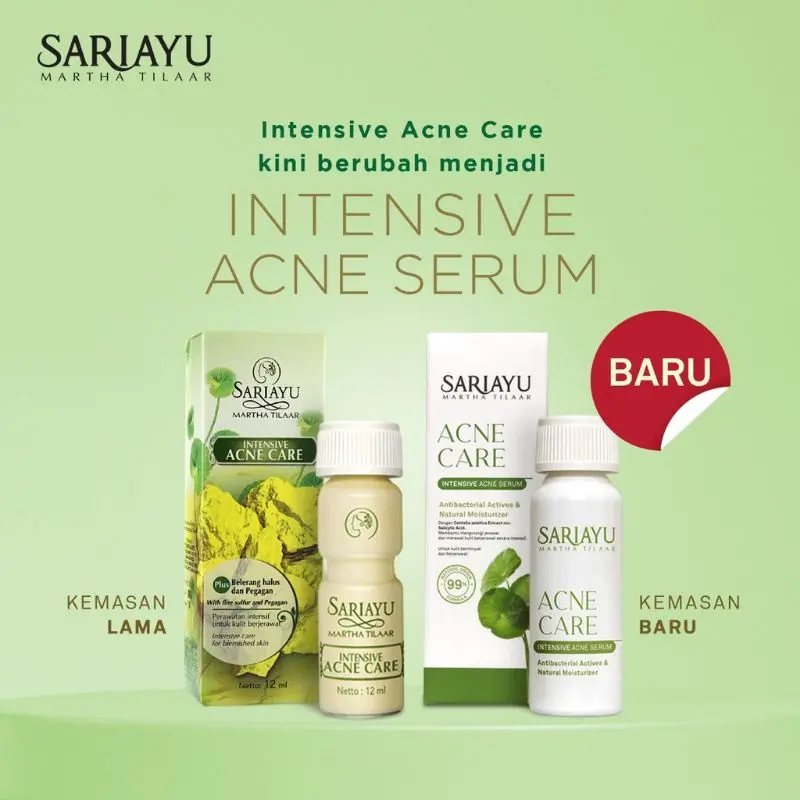 SARIAYU Intensive Acne Care Serum 12ml Acid Berjerawat Niacinamide  Berminyak  Perawatan  Wajah 5