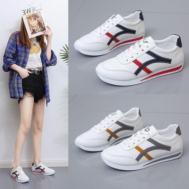 Product Introduction of Argan White Shoes for Women 2024 New Autumn Korean Style Versatile Students' Street Shot Sports Casual Flat Skateboard Shoes Women's Shoes 0