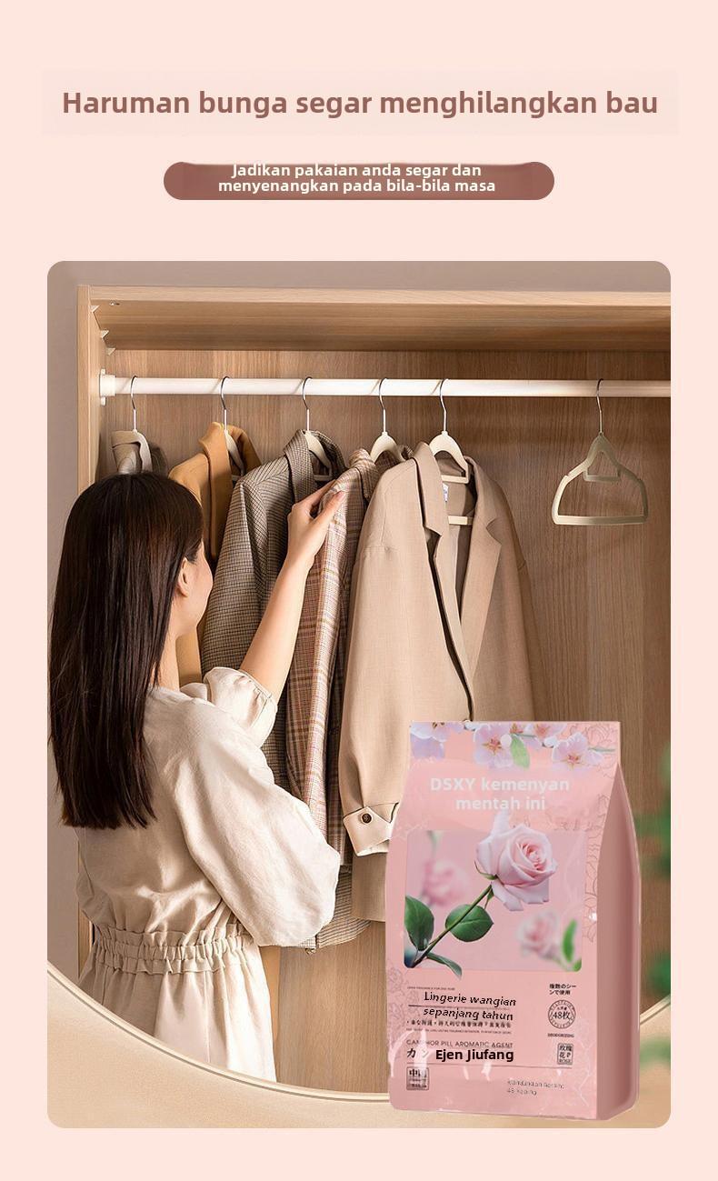 Product Introduction of Kapasiti Penyerapan Lembapan, Kalis Cendawan, Penyerap lembapan, Deodoran, Pakej Bebas, Sesuai untuk Almari Pakaian dan Rak Buku, Wangian Bunga, Semua Musim, Penggantian Bola Kamasutra 3