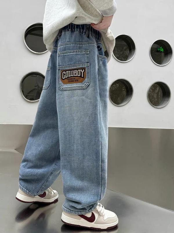 Quần Jean Xuông Túi Sau Xuông Boy AB Cho Bé Trai - Hàng Việt Nam - Chất Jean Đứng Fom - Xuông Dáng Bò Cho Bé Trai quan chobe