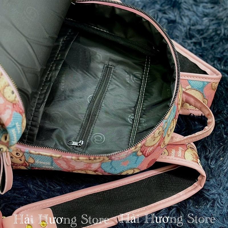 Balo Gấu Size 40 vừa A4, Laptop 14inch, Atlat địa lý Da Bag Đeo Vai Đồng 9