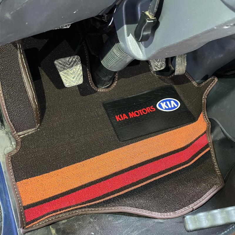Thảm cước lót sàn xe KIA chất liệu sợi cước bền đẹp, chống thấm nước, phụ tùng nội thất ô tô Bình Nhung