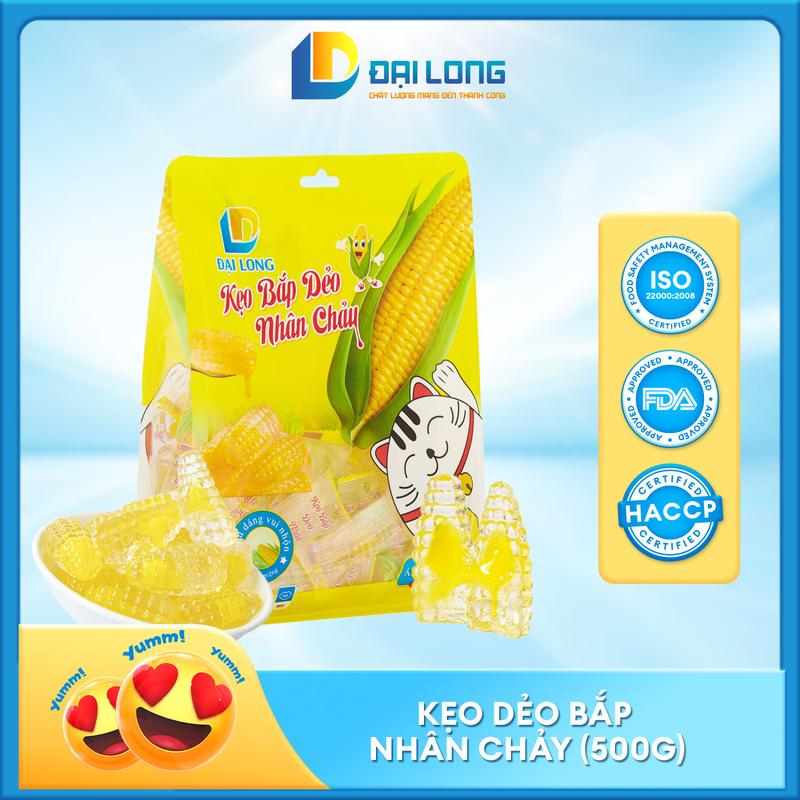[Túi 500g] Kẹo Bắp Dẻo Nhân Chảy ĐẠI LONG siêu ngon, siêu hấp dẫn  Thức Ăn Vặt Candy Snack Food for you
