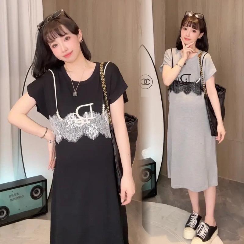 Thời trang bà bầu hè cổ tròn, ngắn tay 1