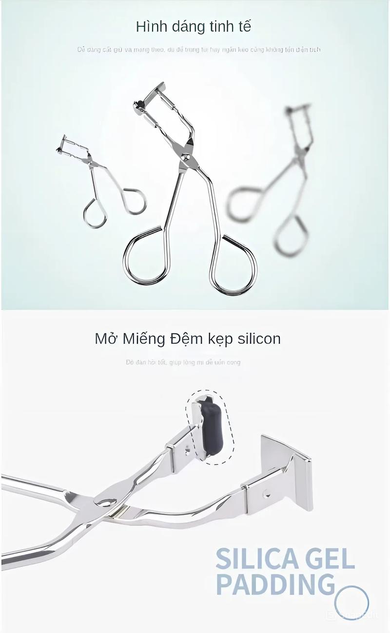 Product Introduction of Kẹp uốn mi góc chữ L chất liệu kim loại chuyên dụng để trang điểm 0