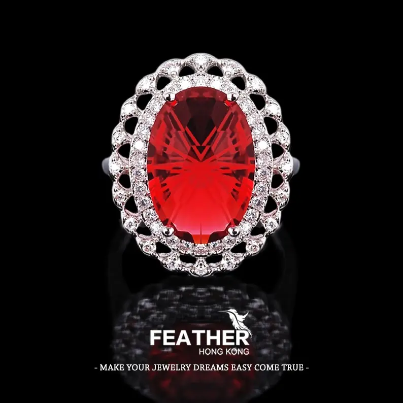 FEATHER HONGKONG - ( ADA SIZE ) - KUALITAS TINGGI CUSTOM SENDIRI - CINCIN FIREWORK WANITA Rings