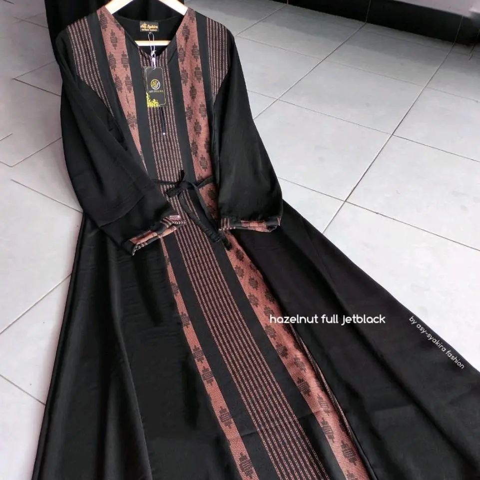 ABAYA ZAYNA | ABAYA TURKI SAUDI HITAM BY ASY-SYAKIRA FASHION TEMBORO TERMURAH Muslim Gamis