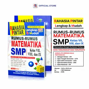 Buku Rumus Matematika SMP / Rahasia Pintar Rumus-Rumus Matematika SMP Kelas VII VIII IX / Giri Utama SIDOARJO - PLM