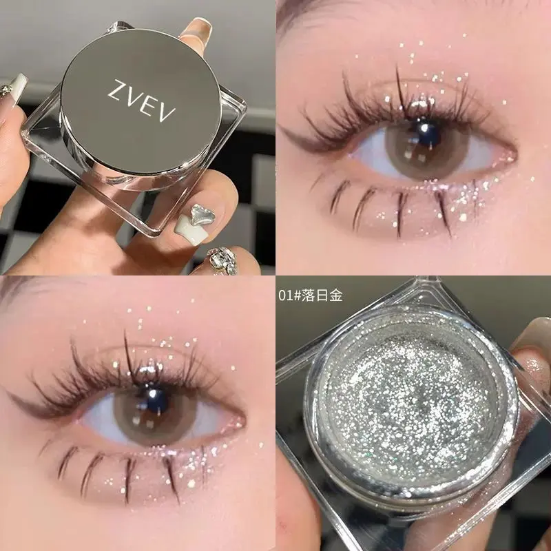 Đồng cỏ bò vỡ, Lung LinhPhấn Mắt Gel Tinh Chất Aura, GenOptics, Có Thể Vẽ, Chất Lỏng Làm Sáng Cắt, ánh Kim Cương Trong Mảnh Vụn, Bút Kẻ Mắt, Phong Cách Ins Trang Điểm Mỹ Phẩm Bảng Phấn Mắt Nhũ Mắt Eyeshadow Nữ