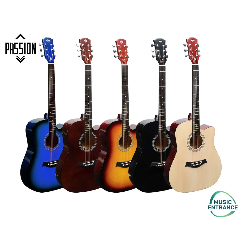 Passion BPS-41C Acoustic Guitar กีตาร์โปร่ง 41นิ้ว BPS41C กีต้าร์ สำหรับ มือใหม่ คุณภาพดี พร้อมของแถม