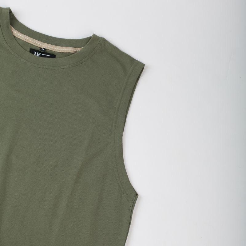 ￼Áo thun ba lỗ 100% cotton, thiết kế vạt bầu phong cách, áo thun nam thoáng khi thấm hút mồ hôi, thoải mái vận động 4