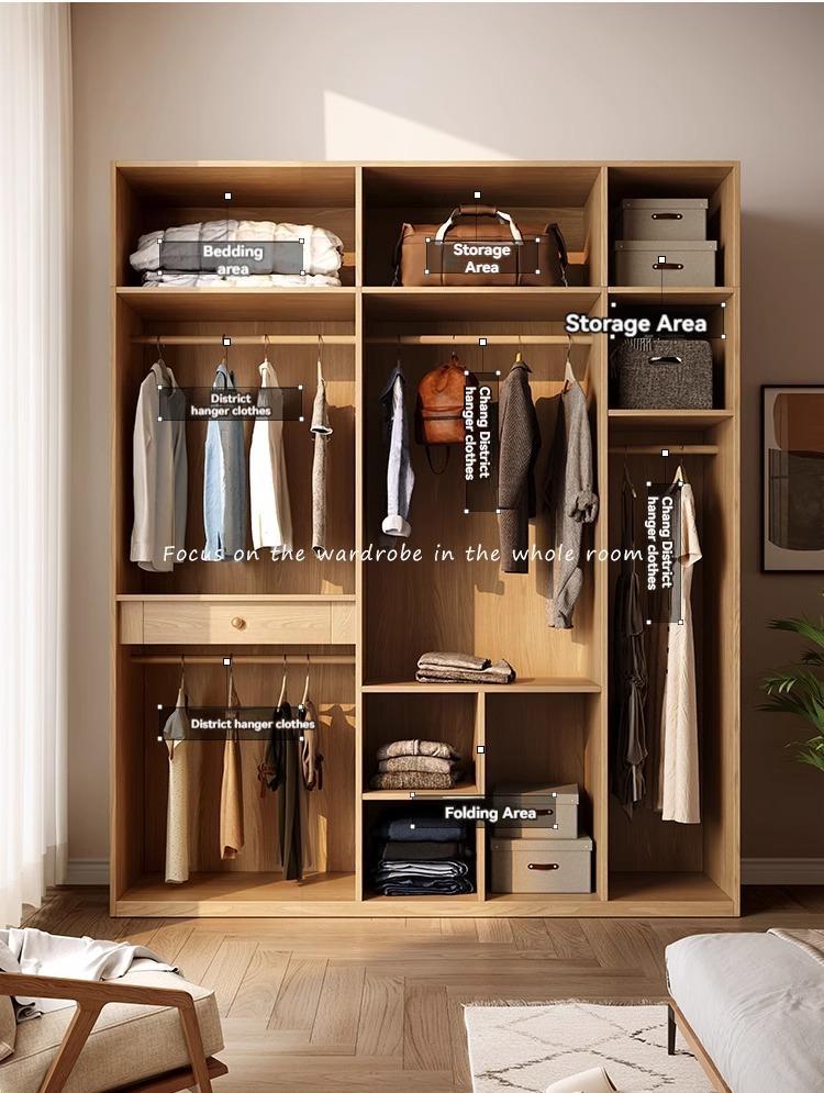 Product Introduction of [showroom] Modern simple retro a door to the top of the wardrobe home bedroom small flat door storage locker large wardrobe 27