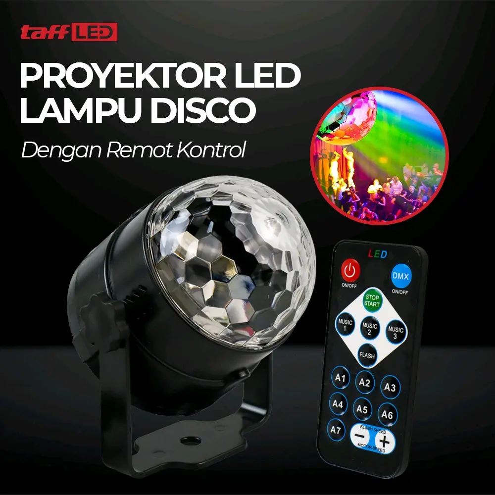 LAMPU KAMAR CANTIK DISCO TAFFLED