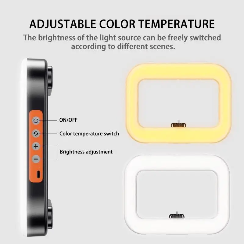 Portable Selfie LED Light with Tripod, Modern Handheld Stabilizer with Ring Light, Photographic Fill Light Equipment, Selfie Light for Live Streaming & Video Recording, Selfie Accessories, Photographic Kit, LED Fill Lights 4