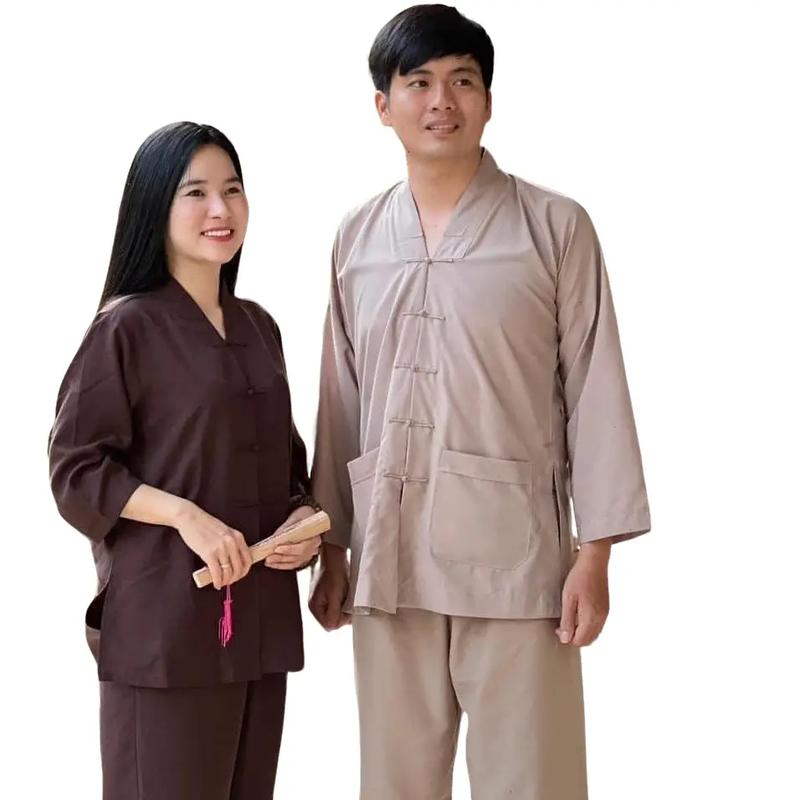  Dodichuagiasi Đồ Lam Đi Chùa Mẫu La Han Vải Kate Dành Cho Nam Nữ Áo Top Women Voi Phù Hợp Khi Đi Lễ Chùa Giá Rẻ Đẹp Chất Lượng Vải Loại 1 