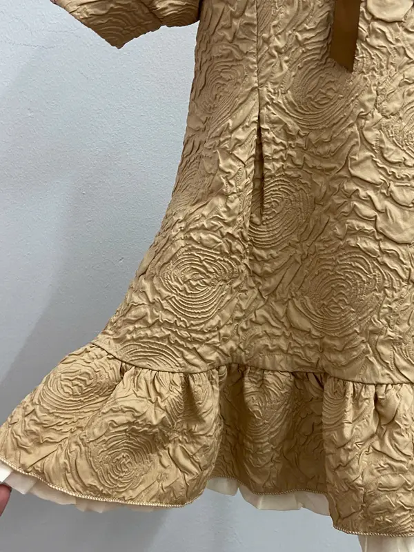 Đầm Tiểu Thư Gấm Nâu cho bé 9-30kg- Minna fashion 4
