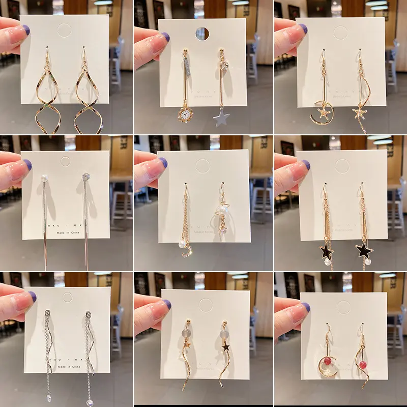 South Korea Elegant Earrings Wholesale Earrings Simple Retro Tassel Earrings Women's Jewelry Night Market Stall Supply Ornament